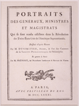 JMD-OP-1436a Kopergravure, PORTRAITS DES GENERAUX, MINISTRES ET MAGISTRATS 