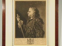 JMD-OP-1527 Mezzotint, Willem IV, Carel Hendrik Friso van Oranje-Nassau