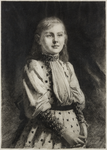JMD-OP-1581 Ets, Prent, Portret Wilhelmina Helena Paulina Maria