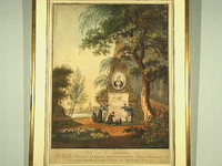 JMD-OP-1586 Aquatint, Zinneprent op de dood van Frederica Sophia Wilhelmina, voruw van Willem V.