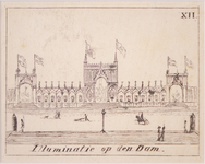 JMD-OP-1629l Ets, Prent, 12 afbeeldingen over de Inhuldiging van koning Willem II te Amsterdam.