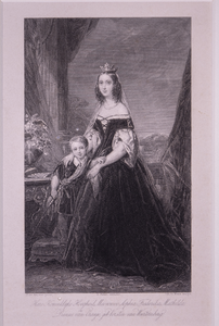 JMD-OP-1688 Staalgravure, Sophia Frederika Mathilda van Wurtemberg