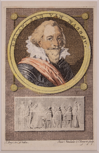 JMD-OP-1696 Kopergravure, Jan II de Middelste van Nassau Siegen