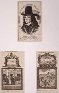 JMD-OP-1712 Kopergravure, Charles II Stuart, Koning van Engeland