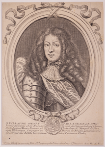 JMD-OP-1713 Kopergravure, Willem III, stadhouder koning van Oranje-Nassau