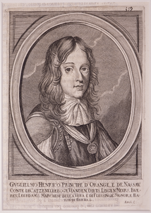 JMD-OP-1714 Kopergravure, Willem III, stadhouder koning van Oranje-Nassau