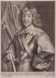 JMD-OP-1726 Kopergravure, Henry Rich, Earl of Holland, Baron of Kensington