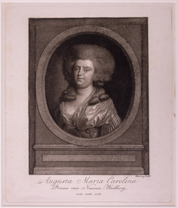 JMD-OP-1750 Aquatint, Augusta Maria Carolina van Nassau Weilburg