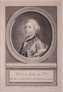JMD-OP-1768 Kopergravure, Willem V Batavus van Oranje-Nassau