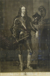 JMD-OP-1823 Mezzotint, Charles I Koning van Engeland. Stuart