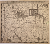 JMD-OP-1865 Gravure, topografie: Kaart van een deel v.d. Delflantse polder, waarop het paleis Honselaersdijk, 't Huijs ...