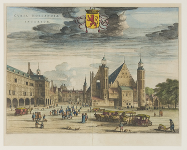 JMD-OP-2056 Ets, topografie: Het Binnenhof te Den Haag.