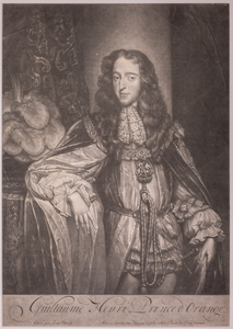 JMD-OP-2073 Mezzotint, Willem III, stadhouder koning van Oranje-Nassau