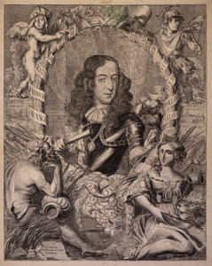 JMD-OP-2078 Kopergravure, Willem III, stadhouder koning van Oranje-Nassau