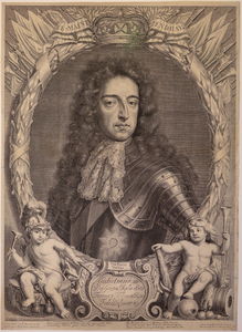 JMD-OP-2127 Kopergravure, Willem III, stadhouder koning van Oranje-Nassau