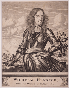 JMD-OP-2131 Kopergravure, Willem III, stadhouder koning van Oranje-Nassau