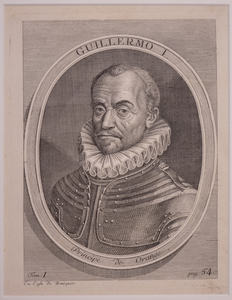 JMD-OP-2171 Kopergravure, Willem I , de Zwijger van Oranje-Nassau
