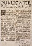JMD-OP-2271 Boekdruk, Publicatie van de Staten van Stad en Lande, 1784