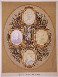 JMD-OP-2276 Litho, 25-jarig regeringsfeest Koning Willem III, 1849-1874