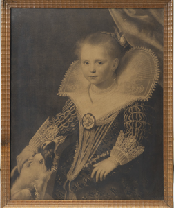 JMD-OP-2389 Kopergravure, Portret van een meisje, bekend als 'Het prinsesje'