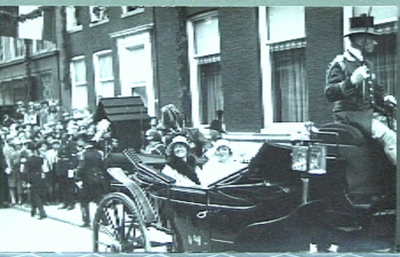 JMD-OR-0254 Foto, Foto-briefkaart koninklijk bezoek aan Groningen