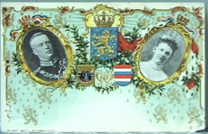 JMD-OR-0292 Prentbriefkaart, Prentbriefkaart Wilhelmina en Hendrik