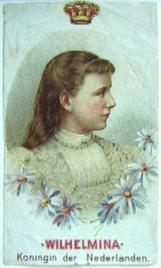 JMD-OR-0369 Portret, Busteportret koningin Wilhelmina met hangend haar