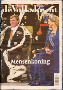 JMD-OR-1487 Krant, Krant, ter herinnering aan de inhuldiging van Willem-Alexander.