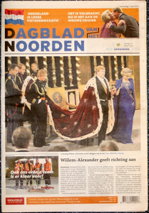 JMD-OR-1488 Krant, Krant, ter herinnering aan de inhuldiging van Willem-Alexander.
