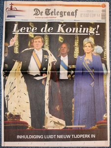 JMD-OR-1490 Krant, Krant, ter herinnering aan de inhuldiging van Willem-Alexander.