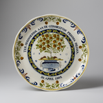 JMD-P-0024 Bord, de geboorte van Juliana
