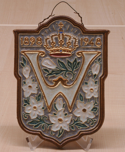 JMD-P-3521 plaquette, 50 jaar Koningin Wilhelmina