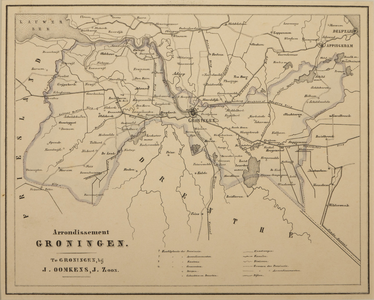 JMD-T-196 Litho, Topografische kaart provincie Groningen
