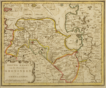JMD-T-217 Kopergravure, Topografische kaart provincie Groningen