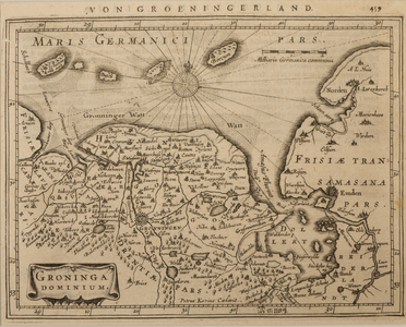 JMD-T-259 Kopergravure, Topografische kaart provincie Groningen