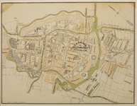 JMD-T-289 Litho, Topografische kaart stad Groningen