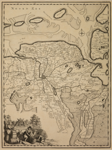 JMD-T-297 Kopergravure, Topografische kaart provincie Groningen