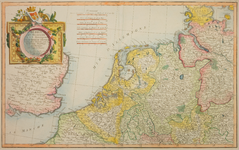 JMD-T-300 Gravure, Topografische kaart Nederlanden met buurlanden