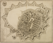 JMD-T-324 Gravure, Topografische kaart stad Groningen