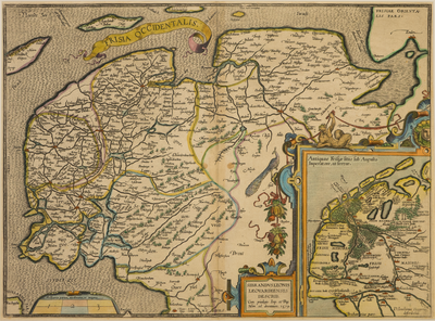 JMD-T-403 Gravure, Topografische kaart Friesland en Groningen