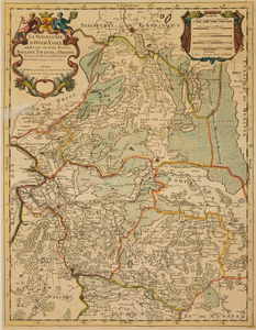 JMD-T-417 Kopergravure, Topografische kaart Overijssel en Drenthe