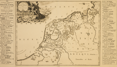 JMD-T-441 Gravure, Topografische kaart Nederland, Frisia