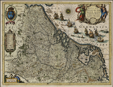 JMD-T-459 Kopergravure, Topografische kaart Nederland, de 17 Provincien