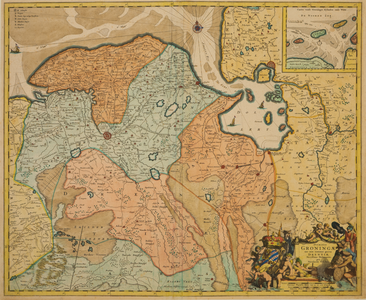 JMD-T-467 Kopergravure, Topografische kaart provincie Groningen