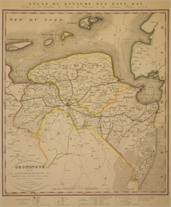 JMD-T-474 Gravure, Topografische kaart provincie Groningen