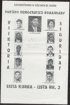 1260 Partido Democratico Bonairiano. Kandidatonan pa elekshon di Staten. Lista korra - Lista nr.3, 1998