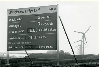 1867 - Informatiebord Windpark Lelystad langs de rijksweg A6