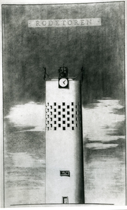 2394 - Het ontwerp voor de Poldertoren genaamd Rode Toren van architect M.F. Duintjer