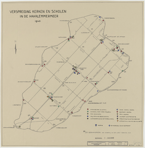 28 Verspreiding kerken en scholen in de Haarlemmermeer 1943