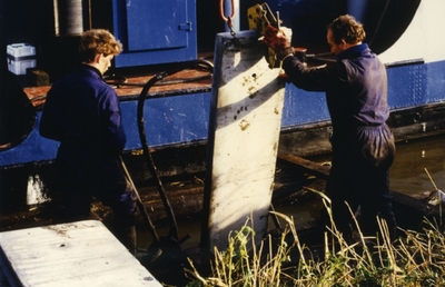 1963 - Betonwand aanbrengen in Nagelervaart
